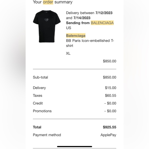 Balenciaga Crystal Logo NWOT Paris Icon T Shirt - Picture 5 of 5